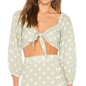 CAPULET Helene Front Tie Crop Top - XS